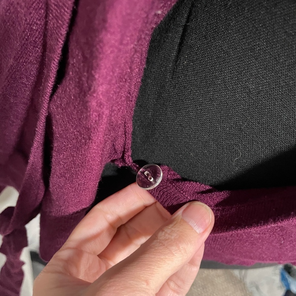 Ryegrass Elegant V-Neck Wrap Sweater - Deep Purple - Picture 5 of 9